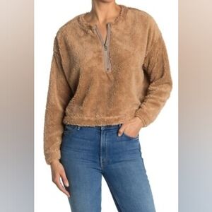🌟NWT Abound/Nordstrom Tan Fleece Jacket Sz L